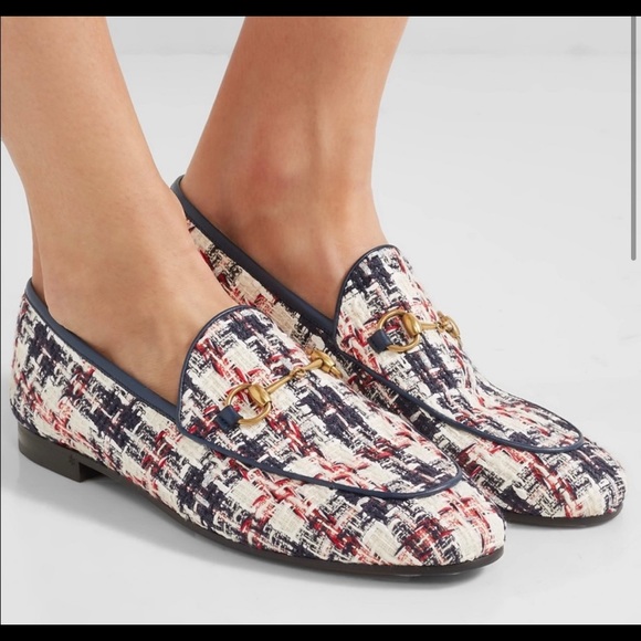 Gucci women’s tweed Jordaan loafer in size 37 - Picture 7 of 7